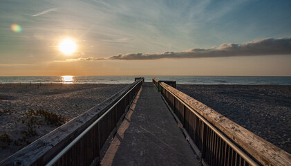 Fototapeta na wymiar Sunrise At Assateague National Seashore State Park