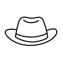 Cute man hat outline icon
