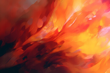 A close-up shot of a textured background created using light brush painting techniques, with abstract color splashes that represent all seasons