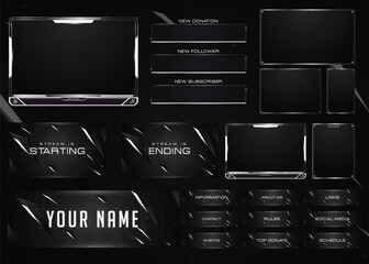 Twitch Overlay Live Stream template set © MDRAFIQUL