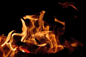 Sharp Fire with black background