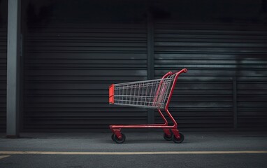 shopping cart on the street