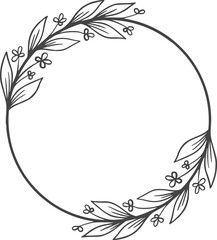 Floral Weath, wreath, design, floral, frame, illustration, vector, wedding, flower, background, nature, vintage, invitation, decoration, border, plant, template, banner, card, botanical, spring, leaf,