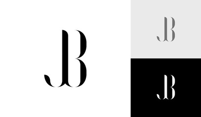 Letter JB initial monogram logo design