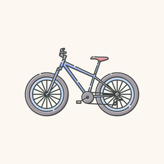 Fototapeta na wymiar mountain bike illustration, World Bicycle Day elements