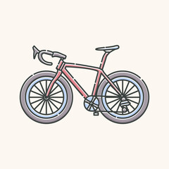 Fototapeta premium racing bike illustration, World Bicycle Day elements