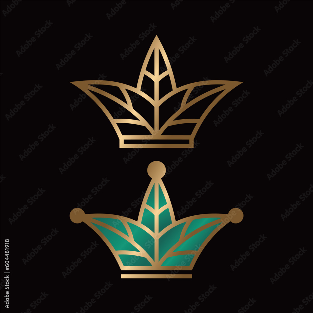 Wall mural crown leaf logo