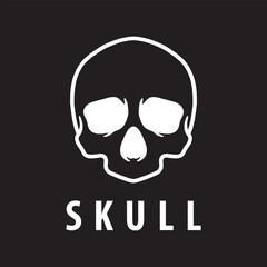 Simple Skull Logo Template Vector Illustration. Design template for logo company, icon, symbol, emblem