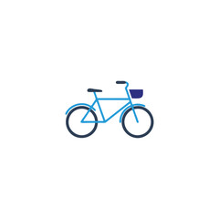 Naklejka na ściany i meble Bicycle, illustration geometric symbol simple logo vector
