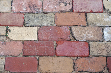 Red used brick pavers