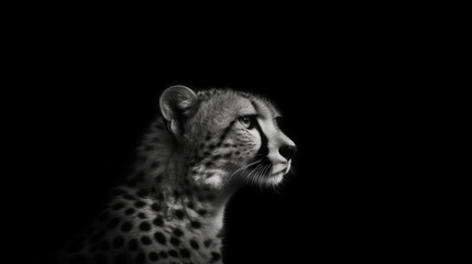 Obraz premium sideview portrait of a cheetah