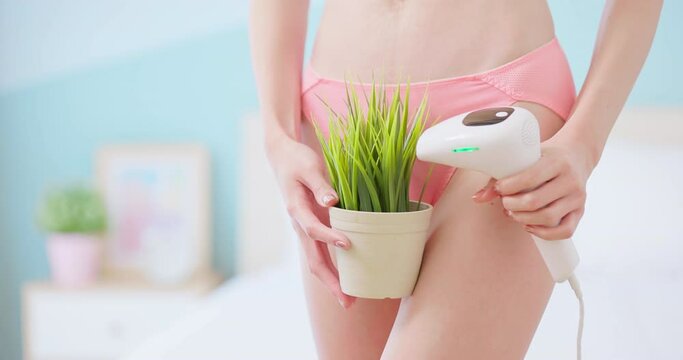 bikini line hair removal concept
