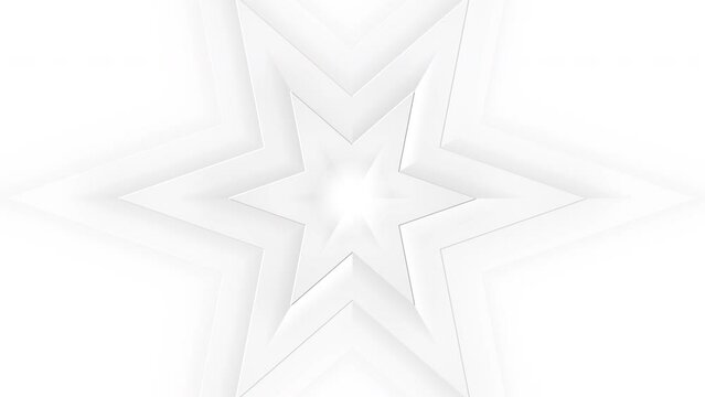 White star minimal design motion background. Seamless looping animation