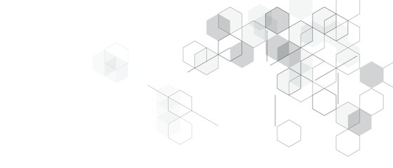 white background hexagon pattern abstract elements design. Concept engineer, medical, technology, science, data security.