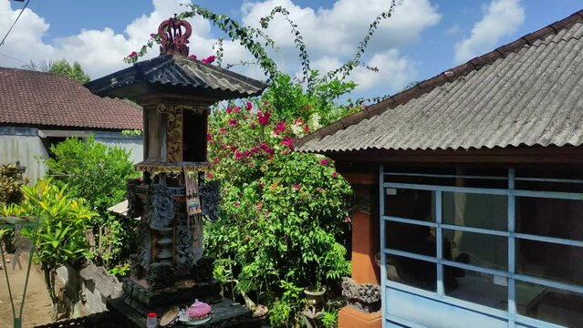 Balinese Temple or Sanggah is a holy place for Hindu families in Bali, always compliments every yard of the house and buildings.