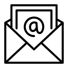 Business Email Simple Line Icon Logo Symbol