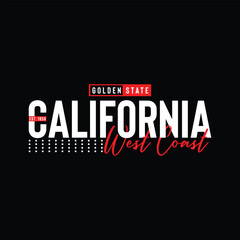 California West Coast Modern Typography Vector Template