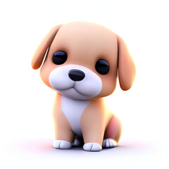 Cute and Playful 3D Render of a Realistic Dog That Will Melt Your Heart, Generative AI
