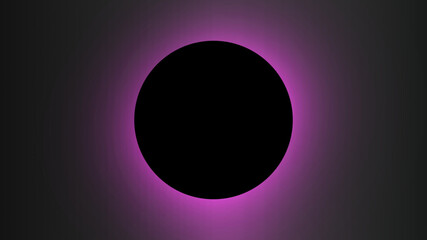 Abstract circle illuminate light frame with color gradient on dark background.
