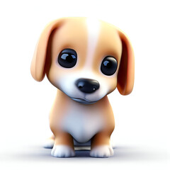 Adorable and Expressive 3D Render of a Realistic Dog That Sparks Joy, Generative AI