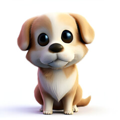 Expressive and Whimsical 3D Dog Render with an Irresistible Cute Factor, Generative AI
