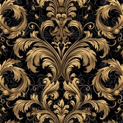 Baroque pattern with intricate scrolls and leaves