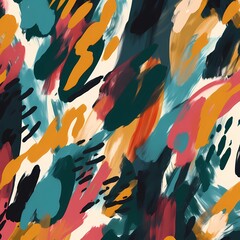 Abstract expressionist pattern with bold brushstrokes