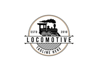 Train Locomotive Logo Design. Train Logo Design
