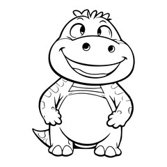 Fototapeta premium fantasy creature, cartoon, vector, for coloring