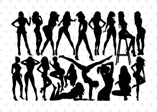 Sexy Woman SVG Cut Files | Sexy Woman Silhouette | Sexy Lady Svg | Sexy Girl Svg | Striptease Svg | Sexy Woman Bundle