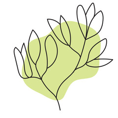 branch with leafs plant ecology icon vector illustration design vector illustration design