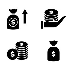 Money icon vector illustration logo template for many purpose. Isolated on white background.