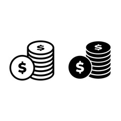 Money icon vector illustration logo template for many purpose. Isolated on white background.