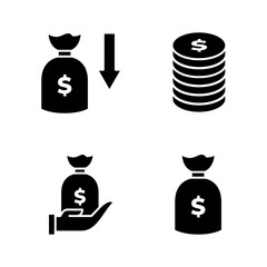 Money icon vector illustration logo template for many purpose. Isolated on white background.