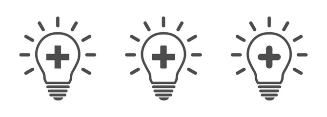 Medical Bulb vector vector icons. Create idea or add vector icons set