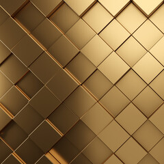 Fototapeta premium Futuristic gold hexagonal texture background. 3d rendering