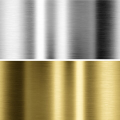 Gold, silver and bronze collection. Metal background. 3d rendering