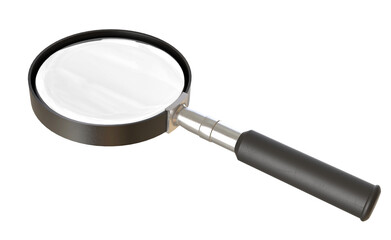 Magnifying glass with transparent background or  Magnifier loupe search. Png transparency