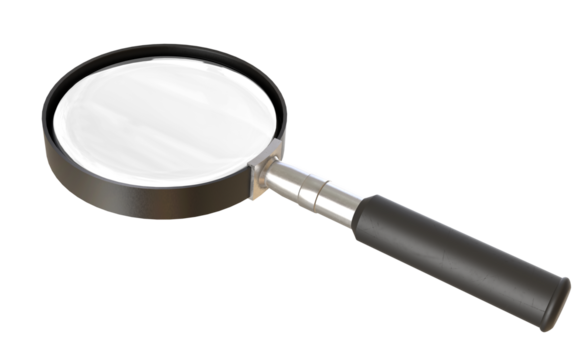 Magnifying glass with transparent background or  Magnifier loupe search. Png transparency - Powered by Adobe