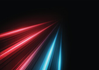 Modern abstract high-speed light motion effect on black background. vector illustration.