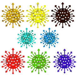 a set of illustrations of viruses version 1