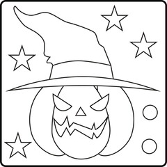 Halloween Pumpkin Coloring Page