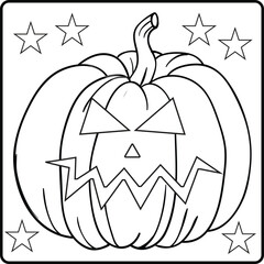 Halloween Pumpkin Coloring Page