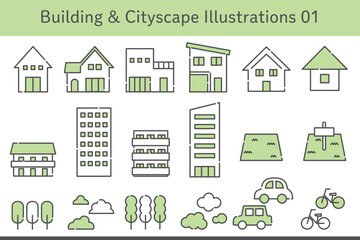 Building & Cityscape Illustrations 01