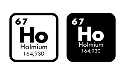 holmium icon set. vector template illustration  for web design