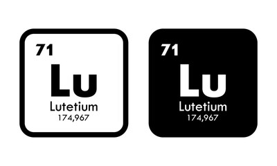 lutetium icon set. vector template illustration  for web design