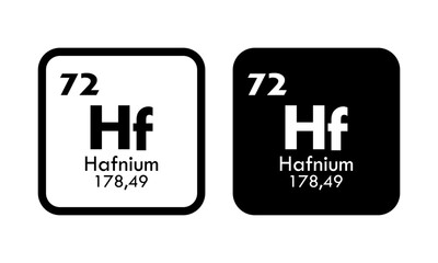hafnium icon set. vector template illustration  for web design