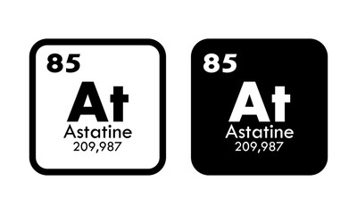 Astatine icon set. vector template illustration  for web design