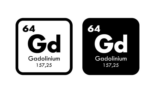 gadolinium icon set. vector template illustration  for web design
