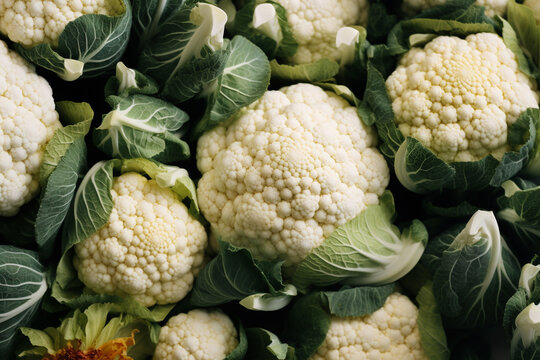 A background photo of Cauliflowers, Generative AI